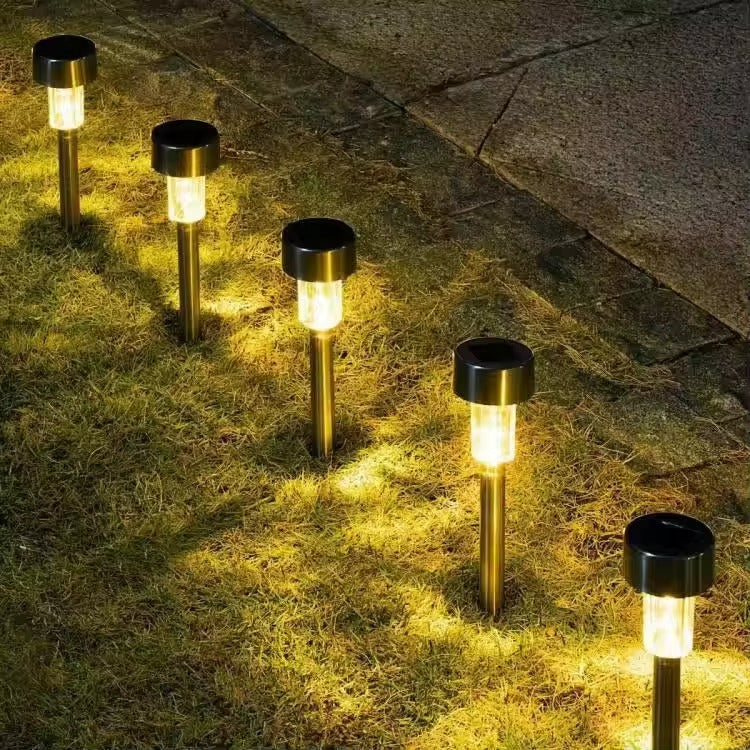 Solarne Lampy Ogrodowe LED Stal Nierdzewna Oświetlenie Zewnętrzne