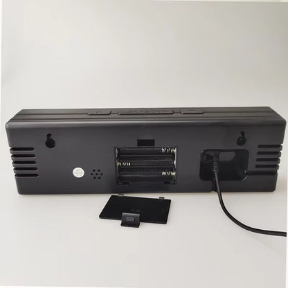 Cyfrowy Zegar LED z Termometrem i Higrometrem - Nowoczesny Design