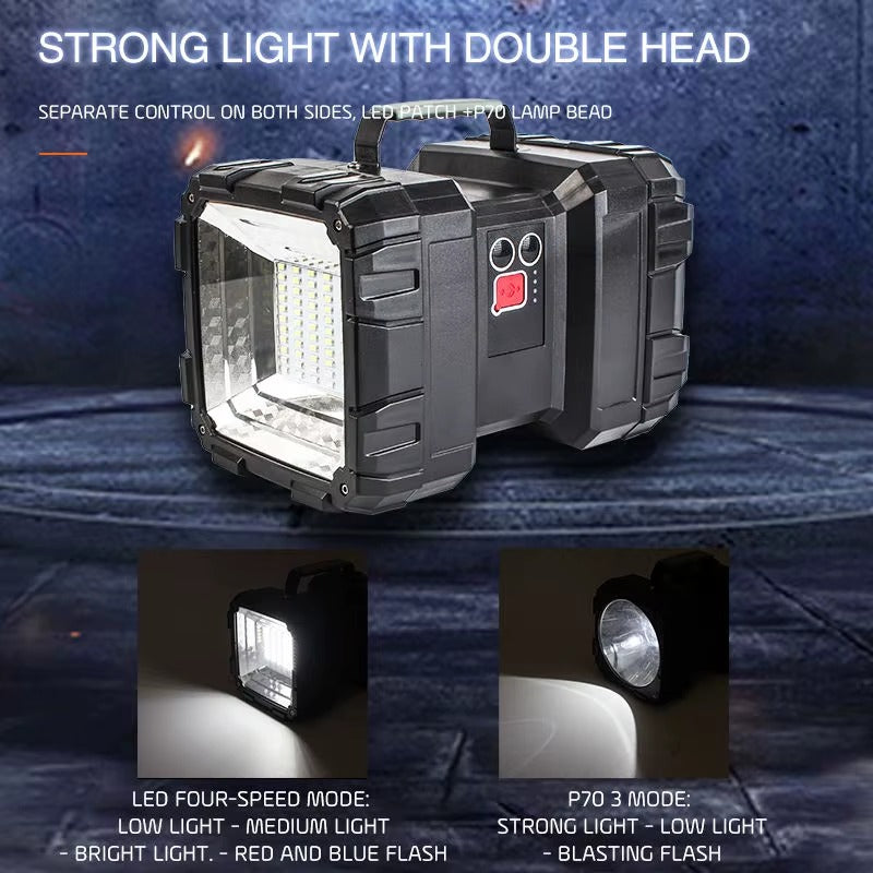 Akumulatorowy Szperacz LED USB 10000mAh - Wodoodporna Latarka Reflektor