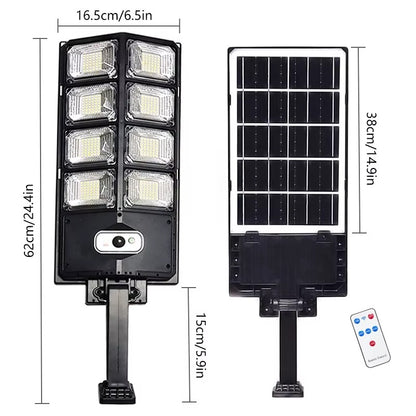Solarna Lampa Uliczna LED z Pilotem i Czujnikiem Ruchu IP65