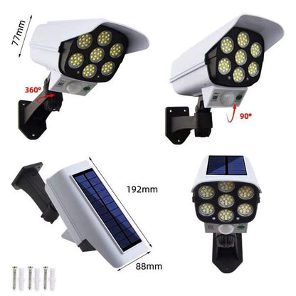 Solarna Lampa LED Kamera Atrapa z Czujnikiem Ruchu i Pilotem