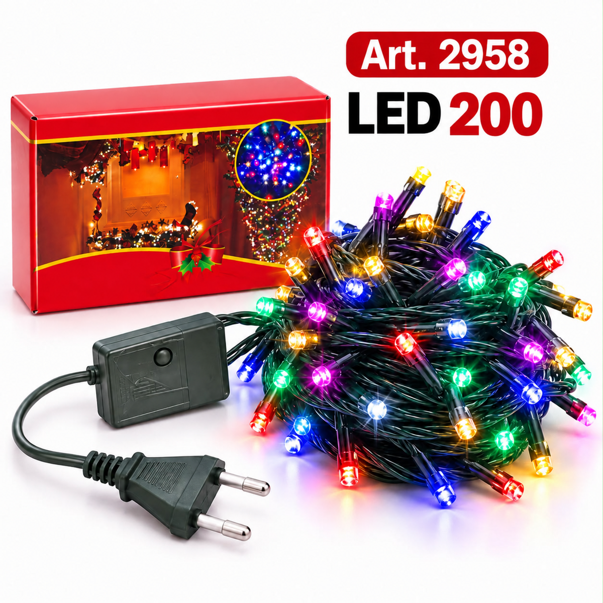 Lampki wielokolorowy zestaw 200 diod LED
