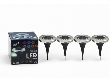 Lampy Solarne LED SL-600 Białe Światło 16 LED Zestaw 4 szt