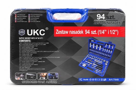 Zestaw Narzędziowy 94-CZĘŚCIOWY  – art. 7848