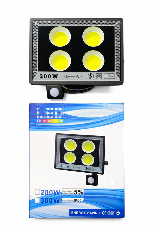 Naświetlacz LED Zewnętrzny 200W z Czujnikiem Ruchu IP66