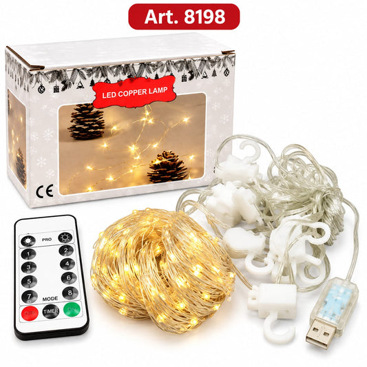 Kurtyna Świetlna LED 3 M 3 M×3 M Ciepła Biel