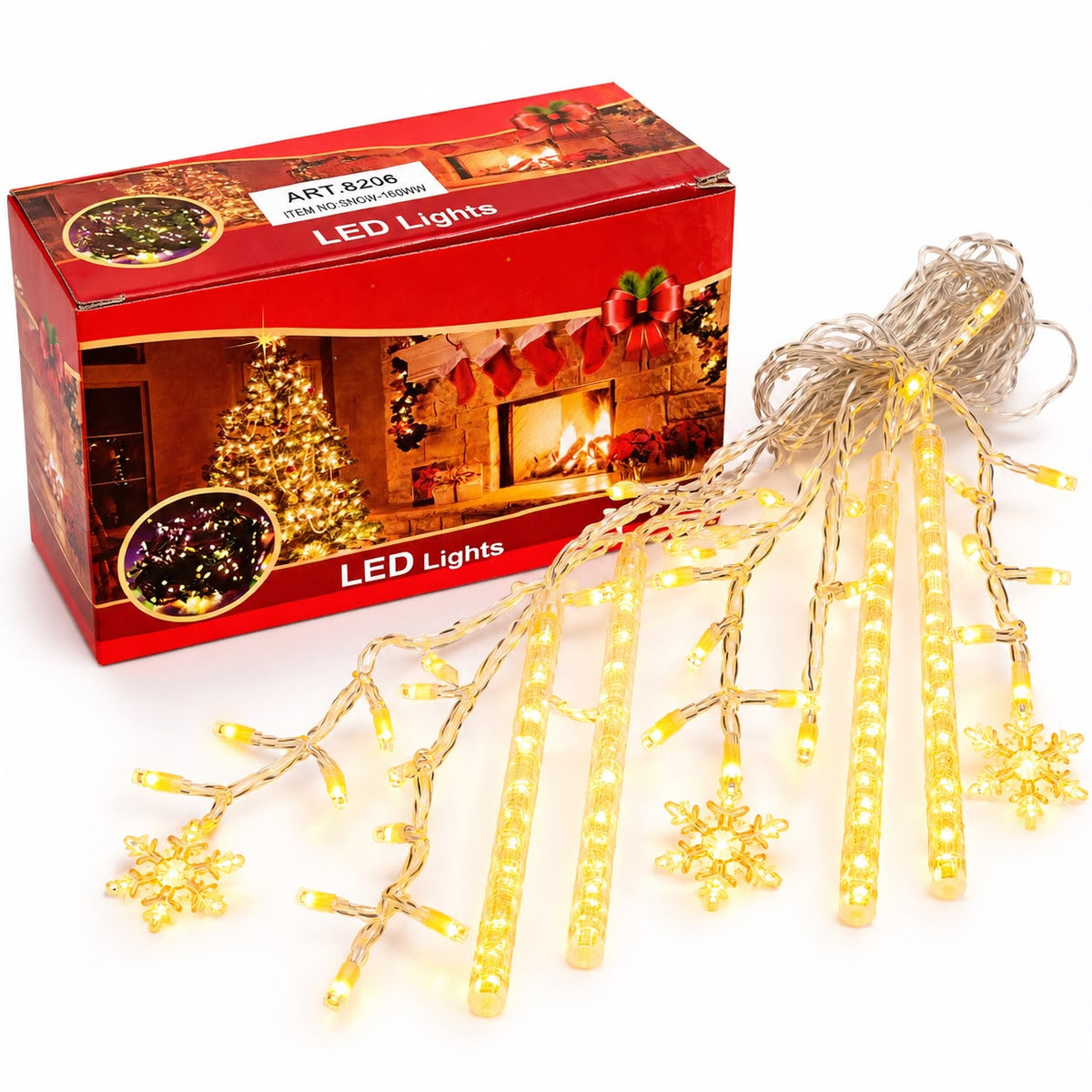 Lampki Świąteczne Sople LED 80 CM 3 M 3 M×80 CM