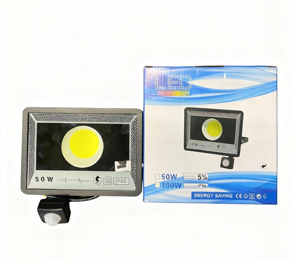 Naświetlacz LED Zewnętrzny 50W z Czujnikiem Ruchu IP66