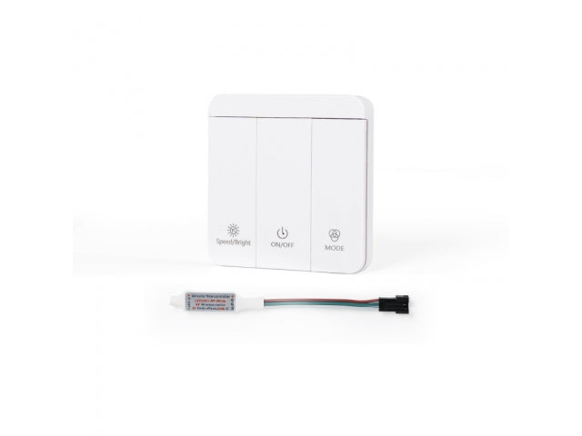 Bezprzewodowy Kontroler LED z Panelem Ściennym - Jasność, Tryby, Prędkość