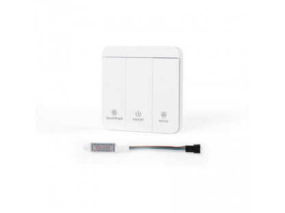 Bezprzewodowy Kontroler LED z Panelem Ściennym - Jasność, Tryby, Prędkość