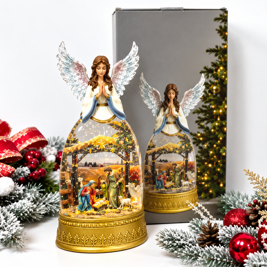 Dekoracja świąteczna z figurką anioła - art. 10832