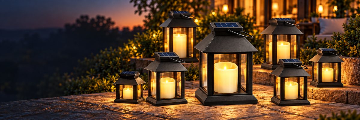 Domotec lantern category banner with expanded product display