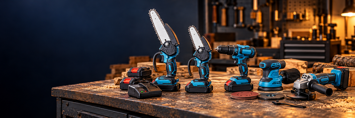 Domotec tools category banner with expanded product display