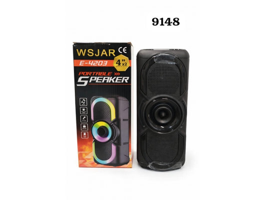 Przenośny Głośnik WSJAR E-4203 2x4" RGB USB/TF – zdjęcie główne