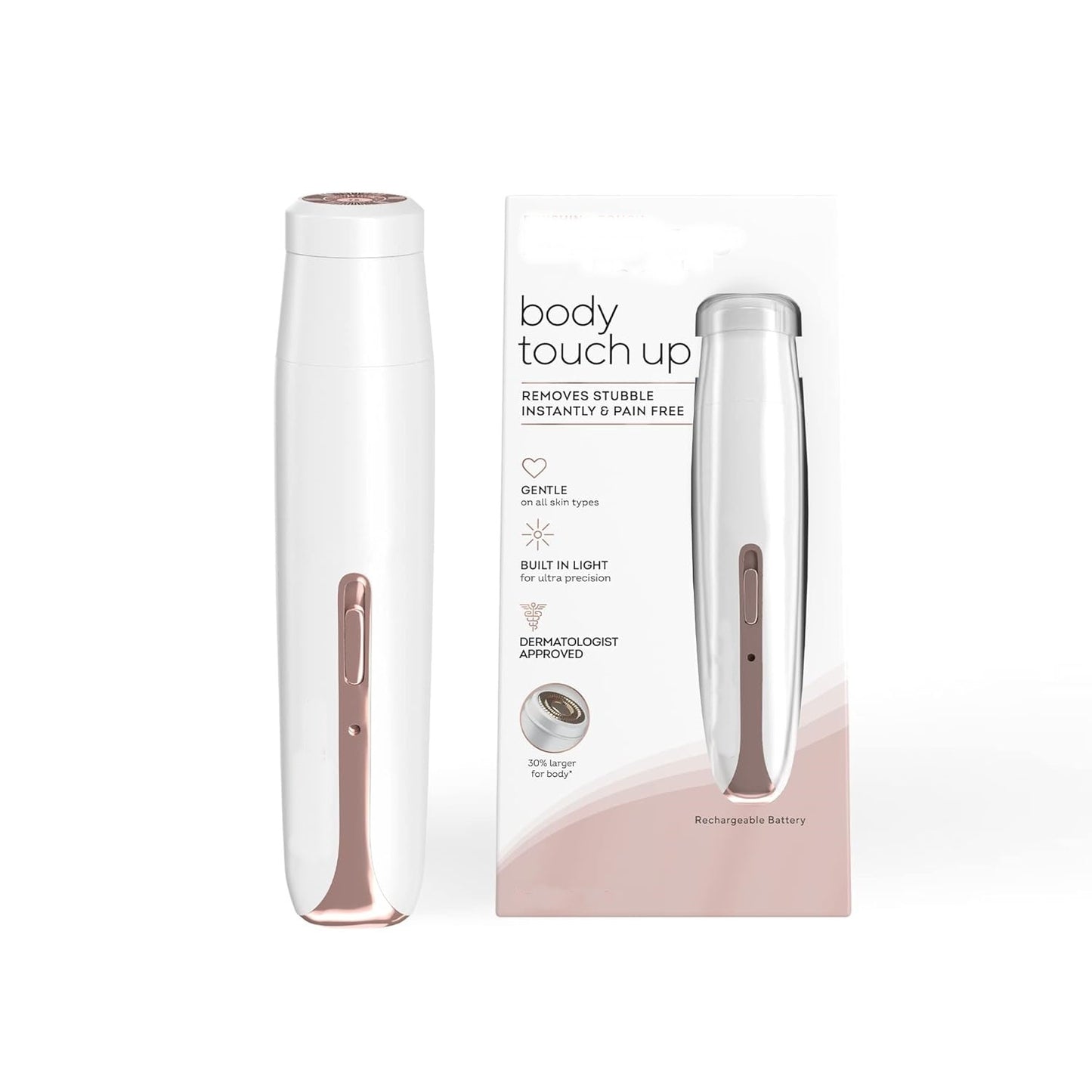 FLAWLESS BODY TOUCH UP BEZBOLESNY DEPILATOR DO CIAŁA Z WBUDOWANYM ŚWIATŁEM I ŁADOWANIEM USB
