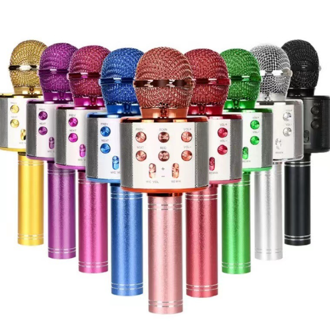 Bezprzewodowy Mikrofon Karaoke Bluetooth z Głośnikiem LED - Idealny na Imprezy!