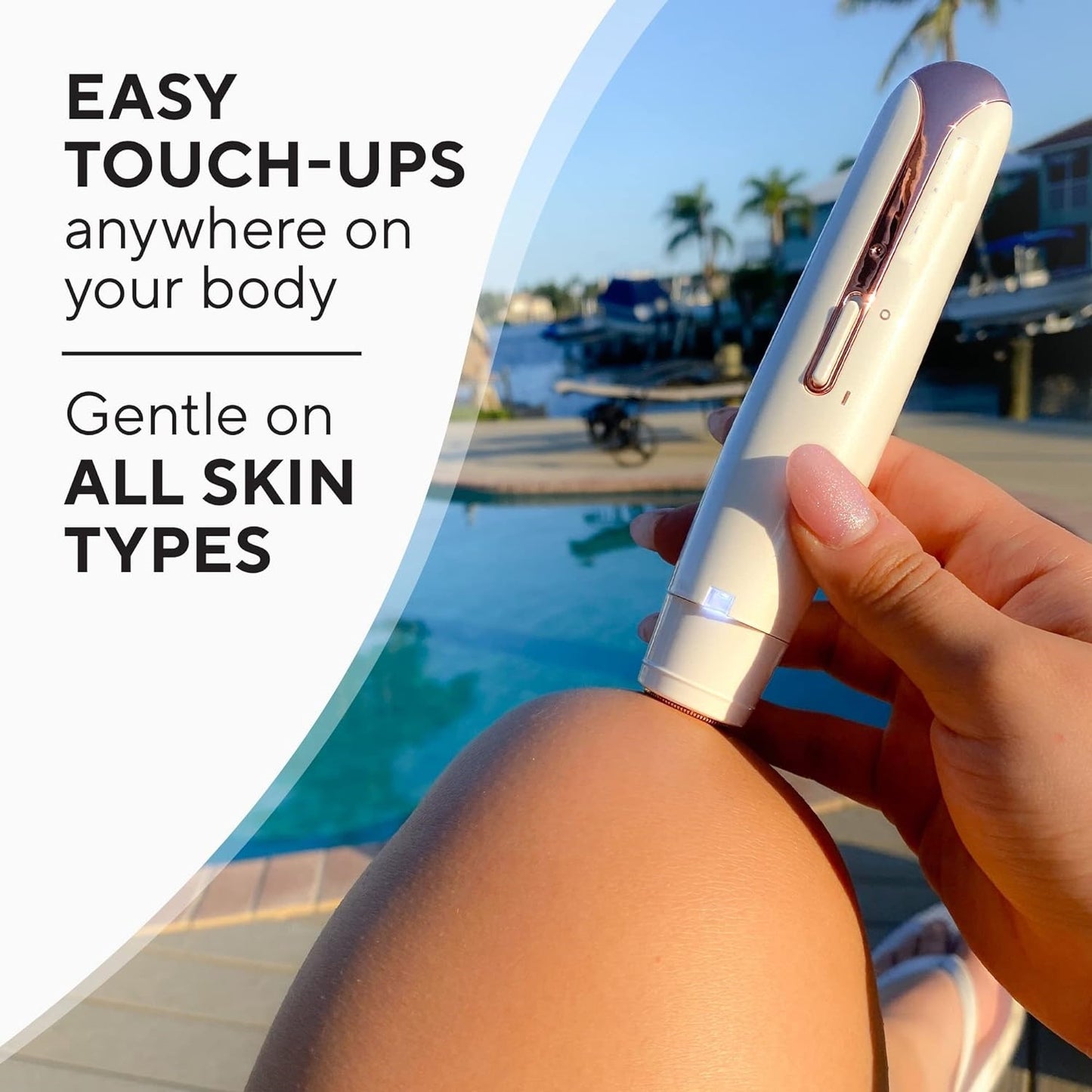 FLAWLESS BODY TOUCH UP BEZBOLESNY DEPILATOR DO CIAŁA Z WBUDOWANYM ŚWIATŁEM I ŁADOWANIEM USB
