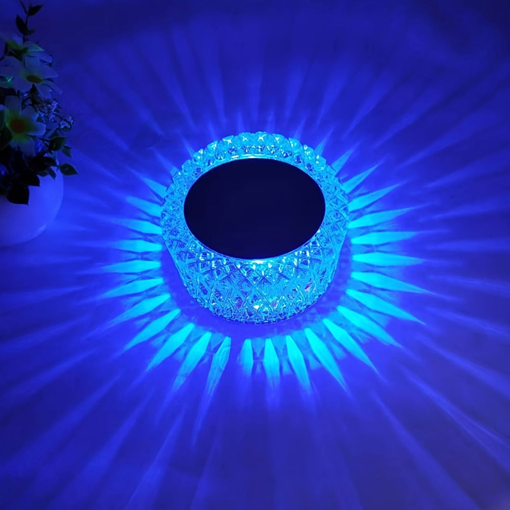 Kolorowa Kryształowa Lampa LED Z Paskiem Dotykowym – Kreatywna Lampka Nocna, Regulacja Jasności, Nastrojowe Oświetlenie