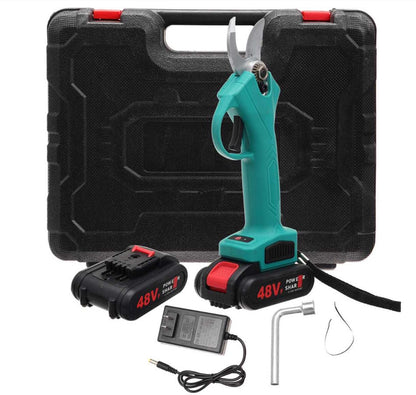 Akumulatorowe Nożyce Elektryczne do Gałęzi 48V z 2 Bateriami i Walizką