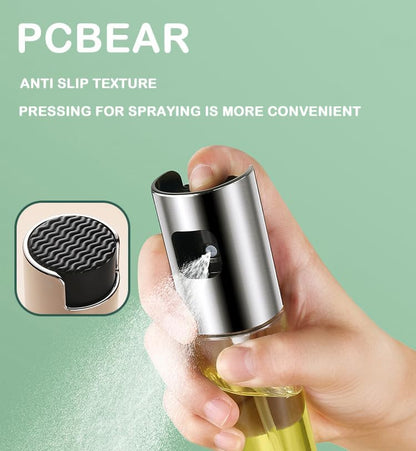 SZKLANA BUTELKA Z ROZPYLACZEM DO OLEJU – NARZĘDZIE KUCHENNE DO PRZYPRAW, BEZWYLAWOWY ROZPYLACZ DO GRILLA I BBQ