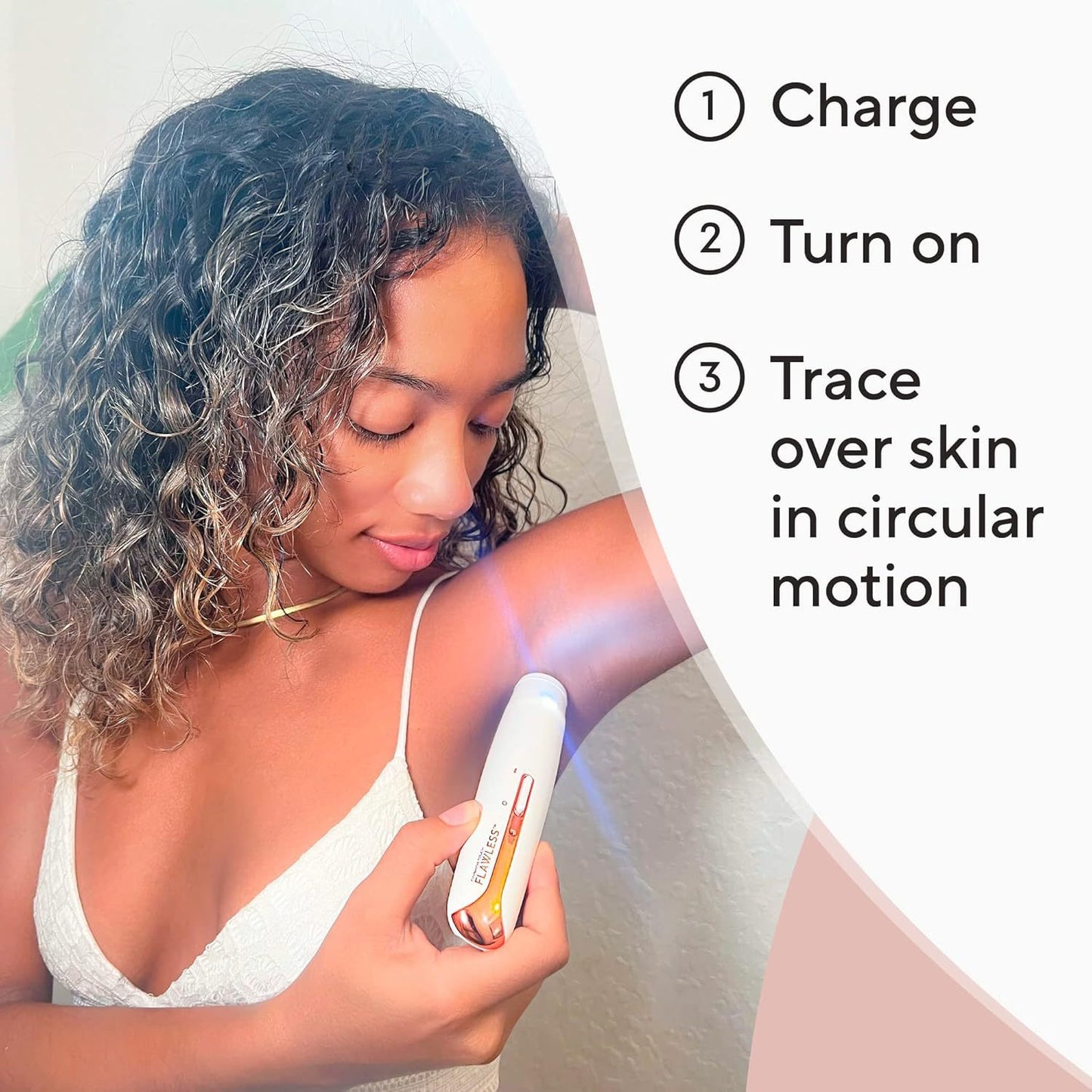 FLAWLESS BODY TOUCH UP BEZBOLESNY DEPILATOR DO CIAŁA Z WBUDOWANYM ŚWIATŁEM I ŁADOWANIEM USB