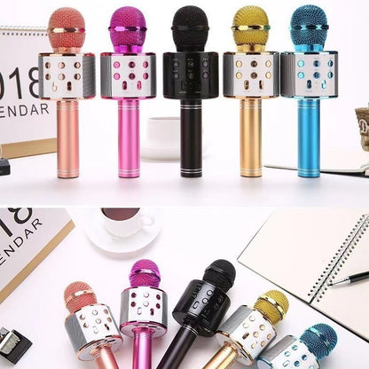 Bezprzewodowy Mikrofon Karaoke Bluetooth z Głośnikiem LED - Idealny na Imprezy!