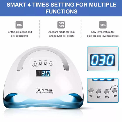 Lampa UV/LED Do Paznokci 220W Mocna x7 Max Timer