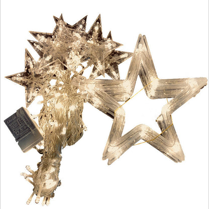 STAR ICICLE LIGHTS CURTAIN FAIRY CONNECTABLE 8 MODES WATERPROOF HANGING LIGHTS FOR CHRISTMAS PARTY INDOOR OUTDOOR DECORATIONS