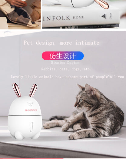 Nawilżacz Powietrza USB Królik z Podświetleniem LED