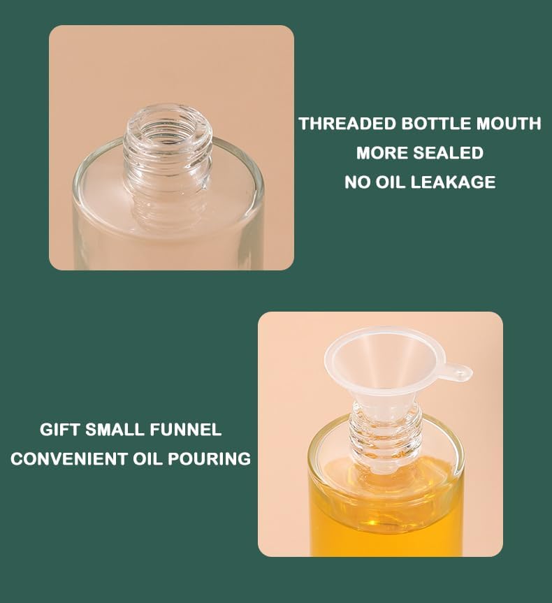 SZKLANA BUTELKA Z ROZPYLACZEM DO OLEJU – NARZĘDZIE KUCHENNE DO PRZYPRAW, BEZWYLAWOWY ROZPYLACZ DO GRILLA I BBQ