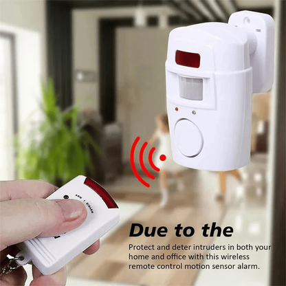 Bezprzewodowy Mini Alarm PIR 105dB z 2 Pilotami