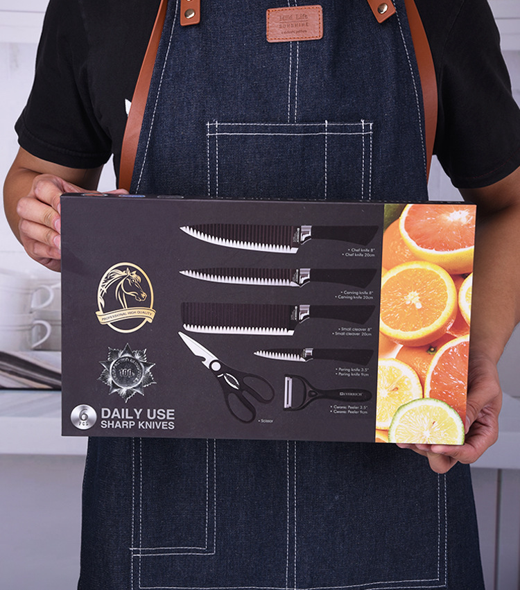 Zestaw Noży Kuchennych Everwealth 6-częściowy Stal Nierdzewna