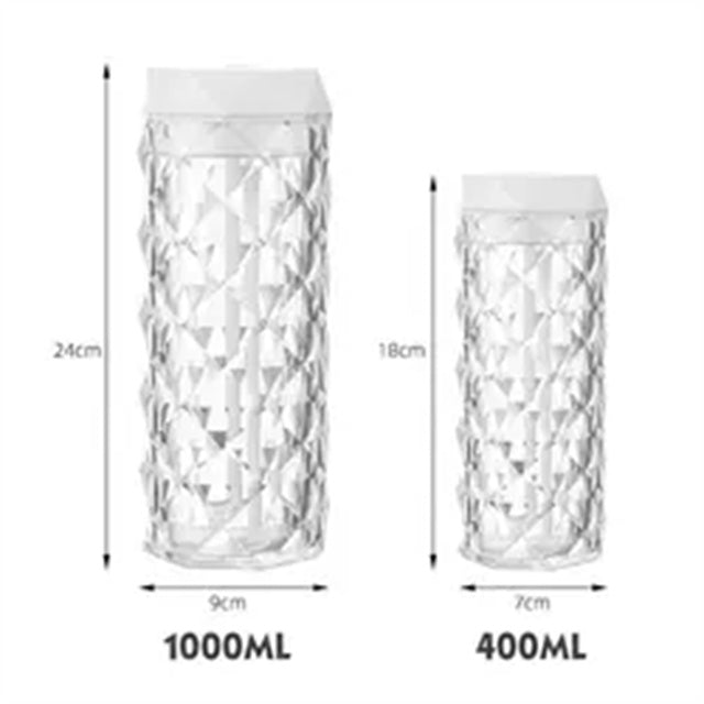 Kryształowy Nawilżacz Powietrza LED – Aromaterapia, 7 Kolorów, Nastrojowe Oświetlenie