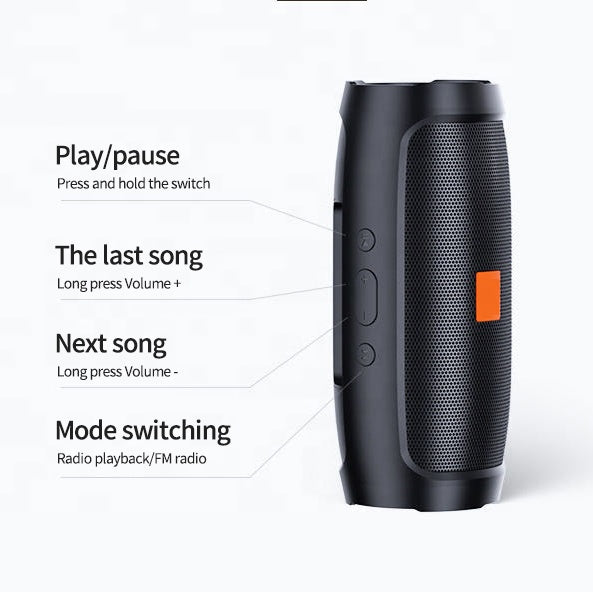 Przenośny Głośnik Bluetooth Stereo z Funkcją Powerbanku i Radiem FM