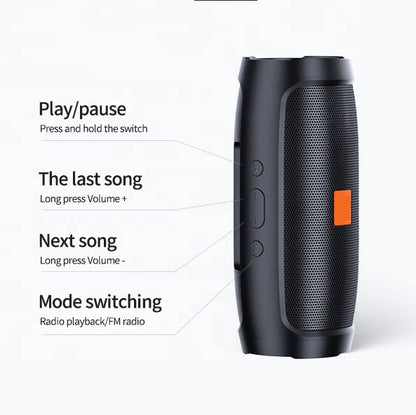Przenośny Głośnik Bluetooth Stereo z Funkcją Powerbanku i Radiem FM