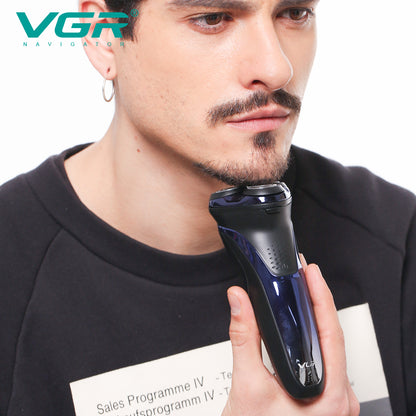 VGR V-306 3D PŁYWAJĄCA MASZYNKA ROTACYJNA – WODOODPORNY IPX7, ŁADOWALNY ELEKTRYCZNY GOLARKA DO BRODY DLA MĘŻCZYZN