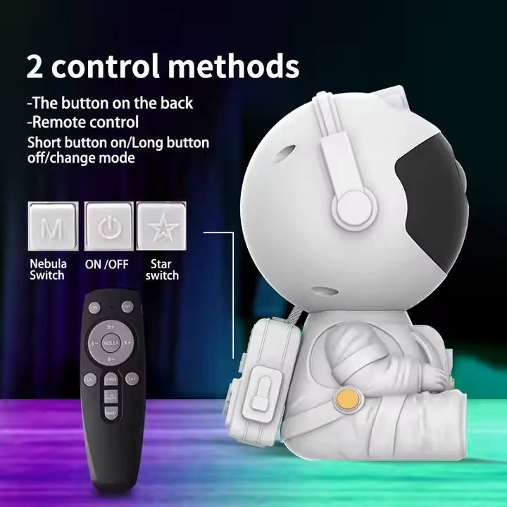 Lampka Projektor Gwiazd Astronauta – Laserowy Projektor Galaktyki LED