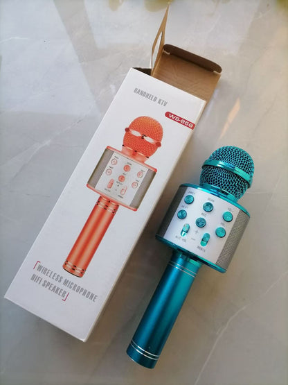 Bezprzewodowy Mikrofon Karaoke Bluetooth z Głośnikiem LED - Idealny na Imprezy!