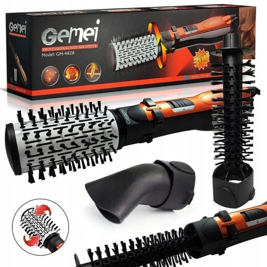 Suszarka Gemei GM-4828 Obrotowa Szczotka 4w1