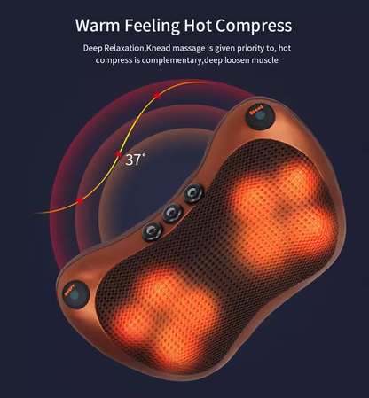 Bezprzewodowa Poduszka Masująca Shiatsu z Grzaniem - Relaks