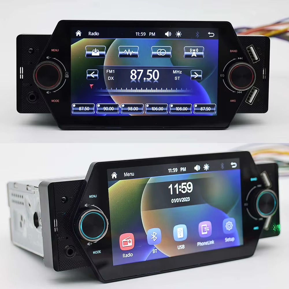 Radio Samochodowe 1DIN Bluetooth MirrorLink USB Dotykowe