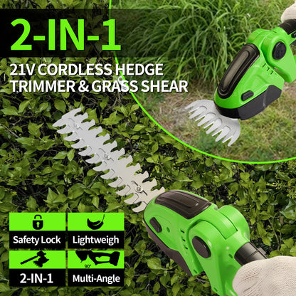 Akumulatorowe Nożyce do Żywopłotu i Trawy UKC 48V - Zestaw z Walizką