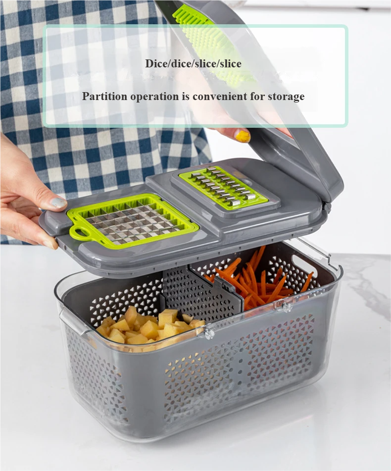 Wielofunkcyjna Krajalnica do Warzyw z Koszem Odpływowym