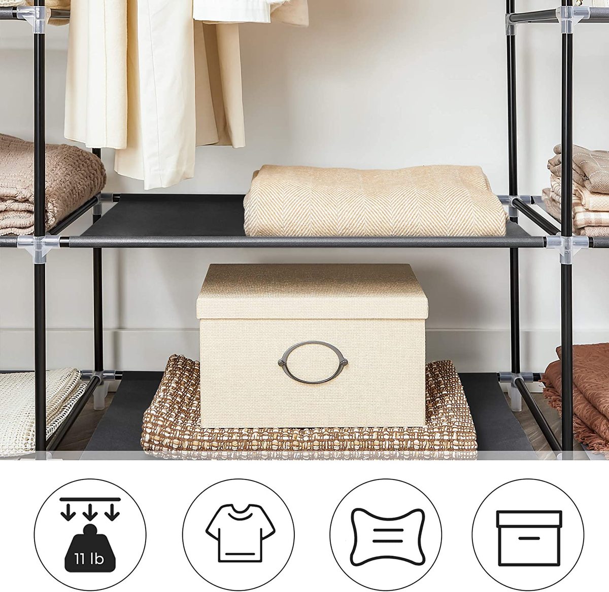 QIDA Modułowa Szafa DIY Otwarty System Przechowywania Ubrań