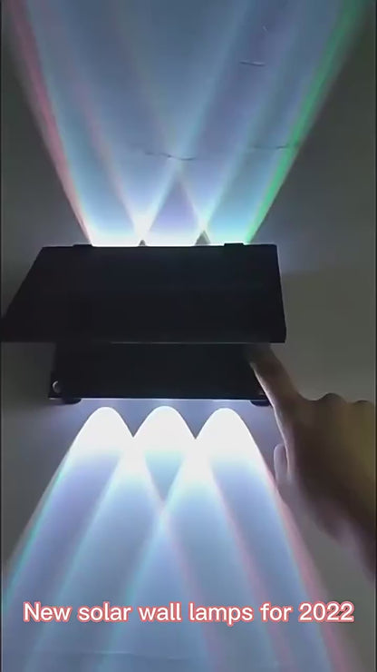 LAMPA ŚCIENNA LED SOLARNA Z FUNKCJĄ UP/DOWN – WODOSZCZELNA, OGRODOWA