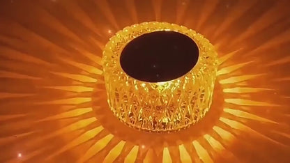 Kolorowa Kryształowa Lampa LED Z Paskiem Dotykowym – Kreatywna Lampka Nocna, Regulacja Jasności, Nastrojowe Oświetlenie