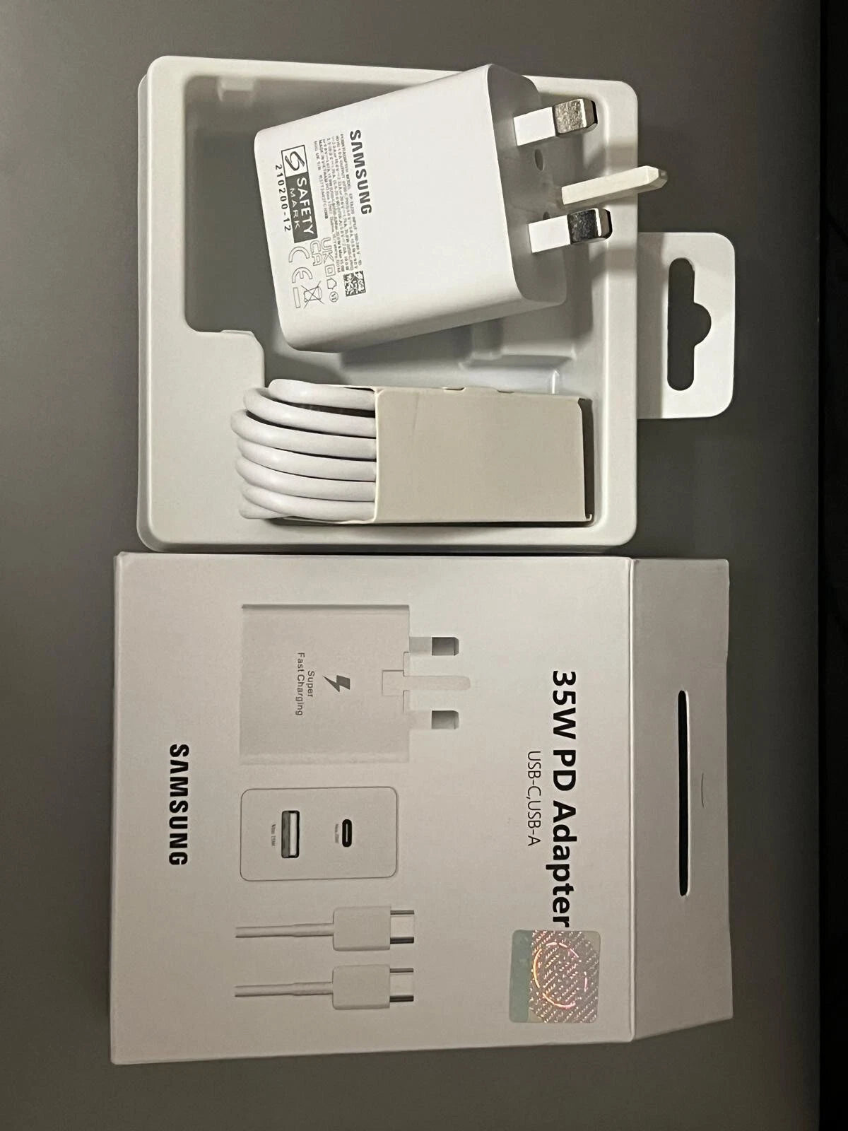 Ładowarka Samsung 35W Super Fast PD USB-C/A UK - Szybkie Ładowanie
