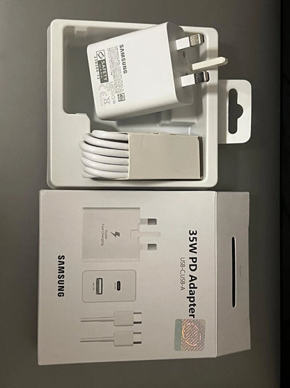 Ładowarka Samsung 35W Super Fast PD USB-C/A UK - Szybkie Ładowanie